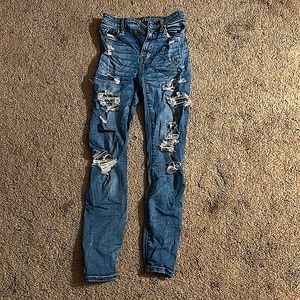 American eagle ripped jeans size 00